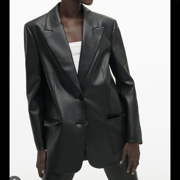Zara Jackets & Blazers - Zara Oversized Faux Leather Blazer